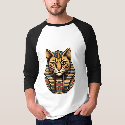 Egyptische Kat Langarm T-shirt – Faraonische Kat (Voorkant)