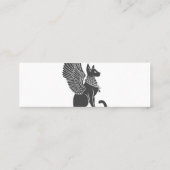 Egyptische kat met vleugels - Kies achterkleur Mini Visitekaartje (Achterkant)