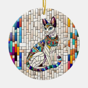 Egyptische kat - Mozaïek kunst Keramisch Ornament