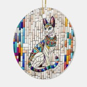 Egyptische kat - Mozaïek kunst Keramisch Ornament (Links)