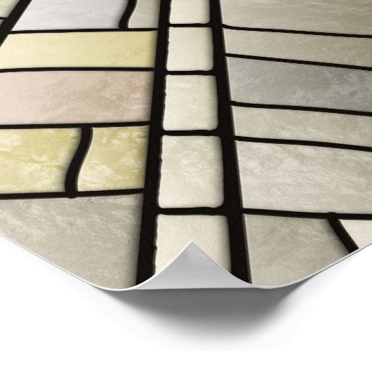 Egyptische kat - Mozaïek kunst Poster (Hoek)