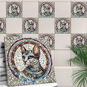 Egyptische kat - Mozaïek kunst Tegeltje