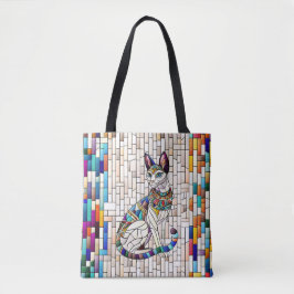 Egyptische kat - Mozaïek kunst Tote Bag