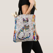 Egyptische kat - Mozaïek kunst Tote Bag (Dichtbij)
