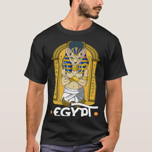 Egyptische kat Sphynx Pharaoh 1 T-shirt (Voorkant)