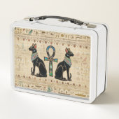 Egyptische katten en ankhkruis (Achterkant)
