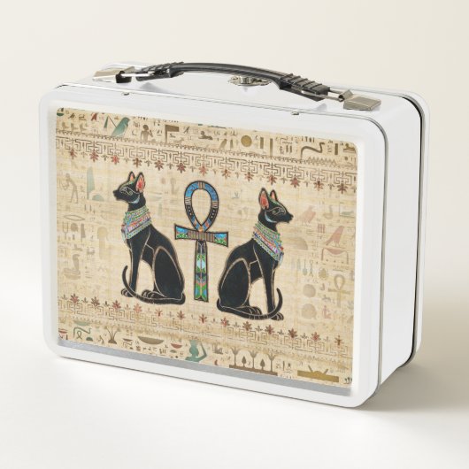 Egyptische katten en ankhkruis (Achterkant)