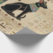 Egyptische katten en ankhkruis cadeaupapier (Hoek)