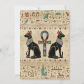 Egyptische katten en ankhkruis feestdagenkaart (Voorkant)