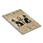 Egyptische katten en ankhkruis notitieboek (Rechterzijde)