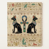 Egyptische katten en ankhkruis planner (Achterkant)