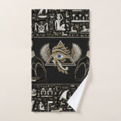 Egyptische katten en ogen van paarden bad handdoek (Handdoek)