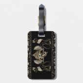 Egyptische katten en ogen van paarden bagagelabel (Achterkant verticaal)