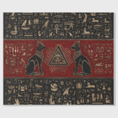 Egyptische katten en ogen van paarden cadeaupapier (Vlak)