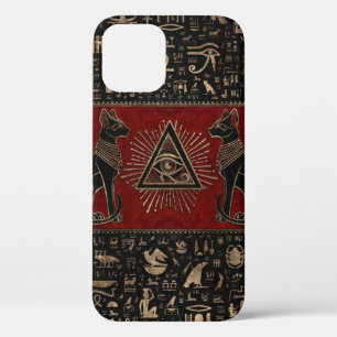 Egyptische katten en ogen van paarden Case-Mate iPhone case