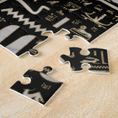 Egyptische katten en ogen van paarden legpuzzel (Zijkant)