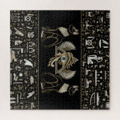 Egyptische katten en ogen van paarden legpuzzel (Horizontaal)