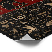 Egyptische katten en ogen van paarden poster (Hoek)