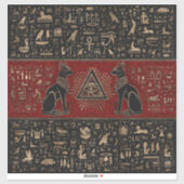 Egyptische katten en ogen van paarden sticker (Vel)