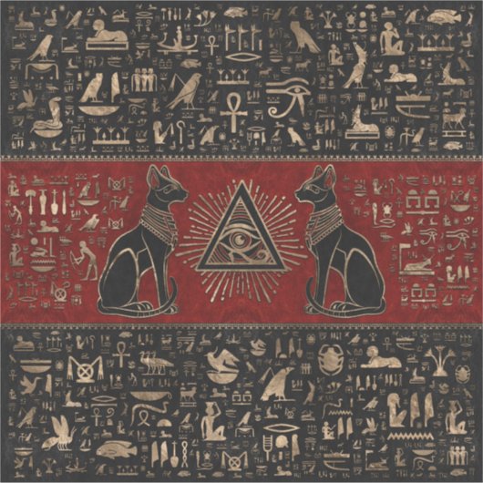 Egyptische katten en ogen van paarden sticker (Voorkant)