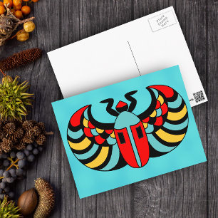 Egyptische kleurrijke, levendige, gevlekte karaben briefkaart