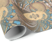 egyptische koning op pyprus.png cadeaupapier (Rol Hoek)