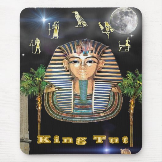 Egyptische koning tut mousepad muismat (Voorkant)