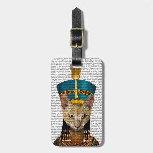 Egyptische koningin Cat Bagagelabel (Voorkant verticaal)