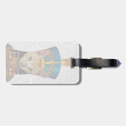 Egyptische koningin Cat Bagagelabel (Achterkant horizontaal)