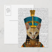 Egyptische koningin Cat Briefkaart (Voorkant / Achterkant)