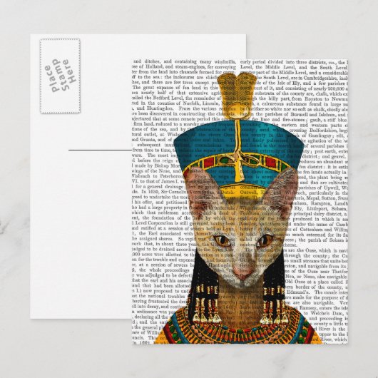 Egyptische koningin Cat Briefkaart (Voorkant / Achterkant)