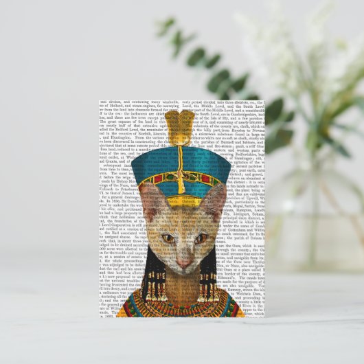 Egyptische koningin Cat Briefkaart (Staand voorkant)