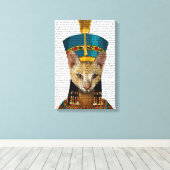 Egyptische koningin Cat Canvas Afdruk (Insitu (Houten vloer))