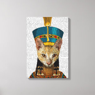 Egyptische koningin Cat Canvas Afdruk