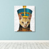 Egyptische koningin Cat Canvas Afdruk (Insitu (Houten vloer))
