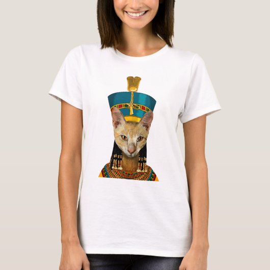 Egyptische koningin Cat T-shirt (Voorkant)