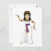 Egyptische koningin Cleopatra Dancing Briefkaart (Voorkant / Achterkant)