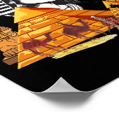 Egyptische koningin Cleopatra hoofd piramide Oude  Poster (Hoek)