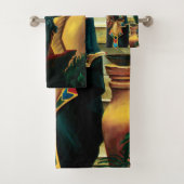 Egyptische koningin kat draak bad handdoek (Insitu)