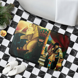 Egyptische koningin kat draak badmat