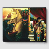 Egyptische koningin kat draak gastenboek (Achterkant)