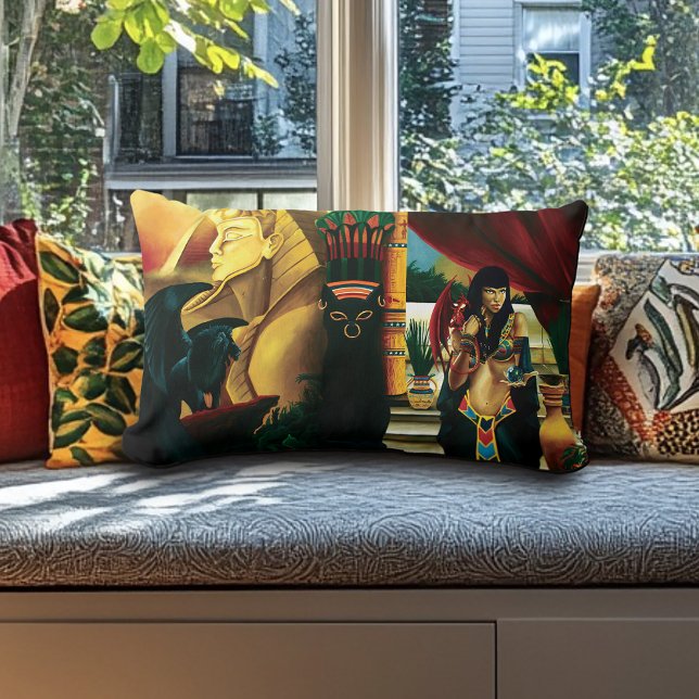 Egyptische koningin kat draak kussen (Creator heeft geüpload)
