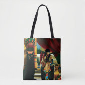 Egyptische koningin kat draak tote bag (Voorkant)