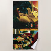 Egyptische koningin kat Dragon Strandlaken (Voorkant)