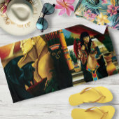 Egyptische koningin kat Dragon Strandlaken