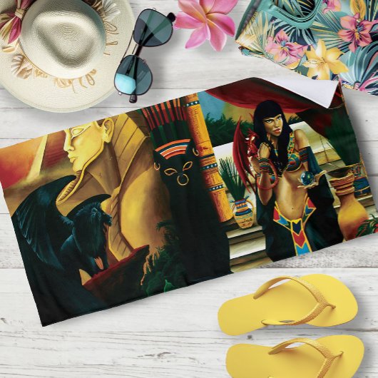 Egyptische koningin kat Dragon Strandlaken