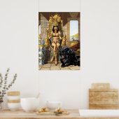Egyptische koningin met Panther Poster (Keuken)