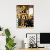 Egyptische koningin met Panther Poster (Thuiskantoor)