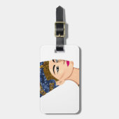egyptische koningin nefertiti bagagelabel (Voorkant verticaal)