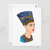 egyptische koningin nefertiti briefkaart (Voorkant / Achterkant)
